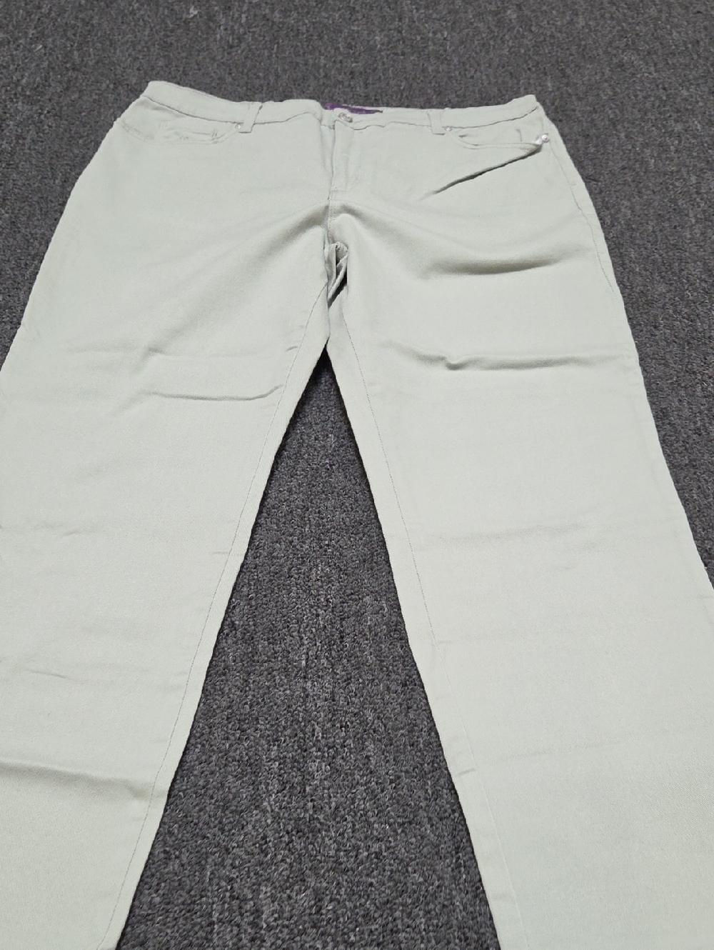 (#1) Gloria Vanderbilt Light Sage Green Straight Leg Pants